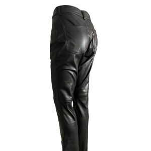women’s black leather pants by Adore